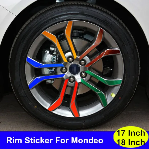 Plated Mixed Color Beautiful 18 Inch Rims / Wheels Sticker For Ford Mondeo Z2CA530A