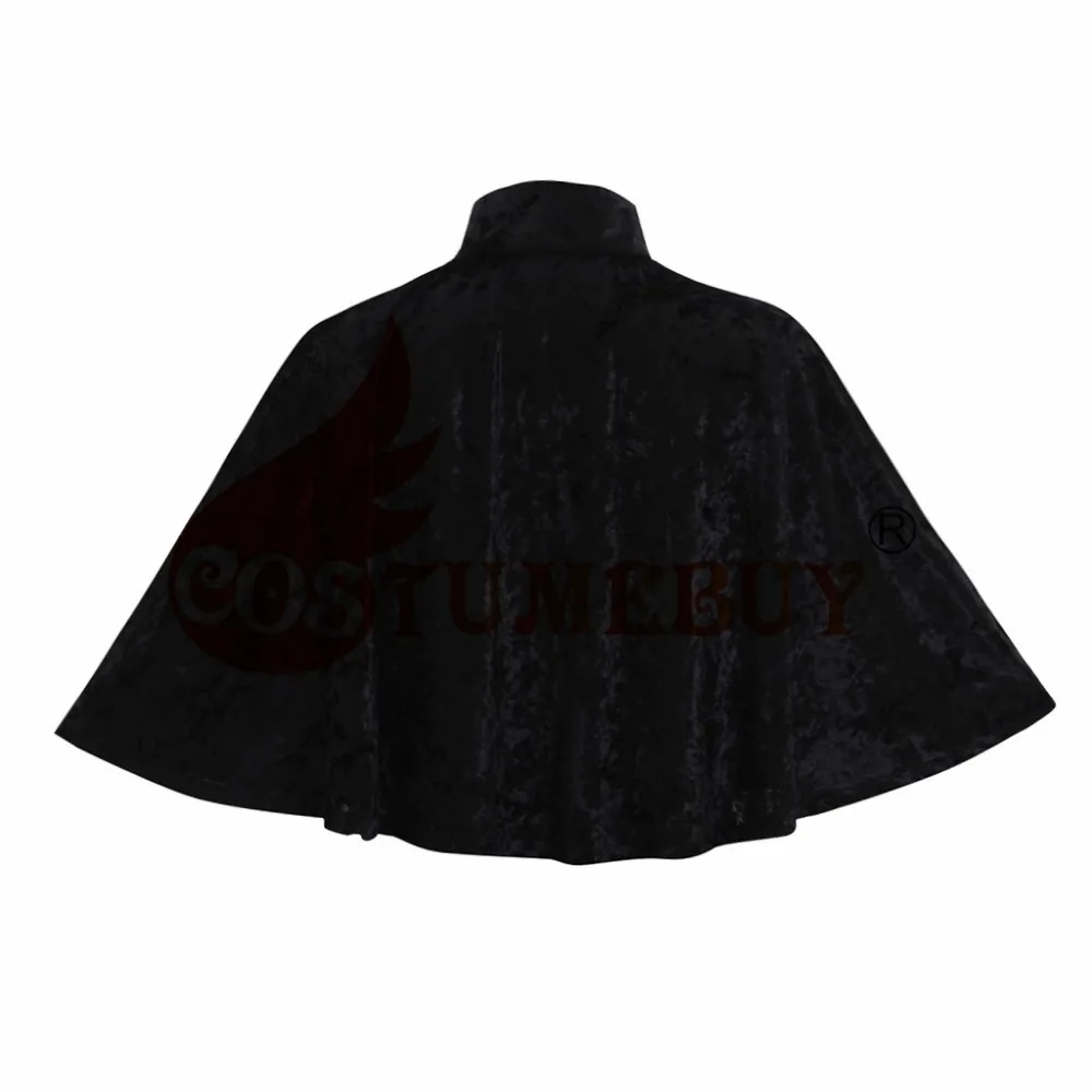 CostumeBuy Women Retro Medieval BlackVelvet Short Length Cloak Cape Victorian Girls Wiccca Robe Cloak L920