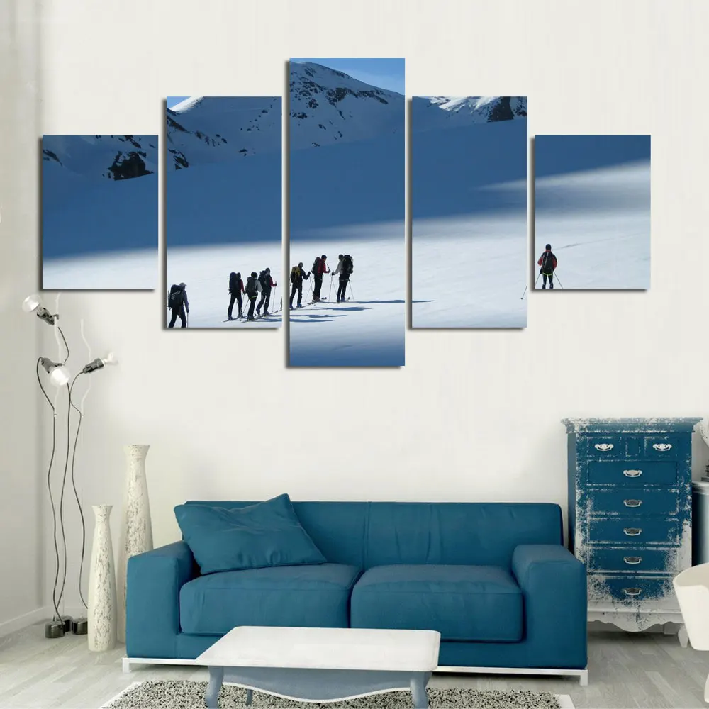 5 piece Surf On The Sea Canvas Printings Ski Doo Freeride Painting Wall Art Home Decoration Poster Printed Canvas Unframed