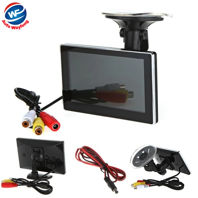 

High Resolution 4.3" Color TFT 16:9 LCD Car Rearview Monitor for DVD VCD Camera VCR video Super Slim PAL/NTSC DC 12V