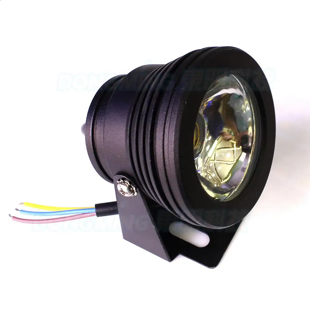 High quality Waterproof IP68 Black Body pool lights float AC85-265 red green blue underwater led strip flat lens 12v 10w