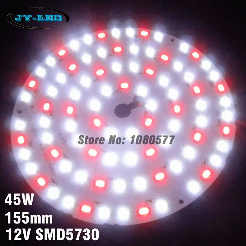 

DC12V White + Red Color 45W LED PCB, Input DC 12V Needn't Driver SMD5730 High Lumen Aluminum Lamp plate