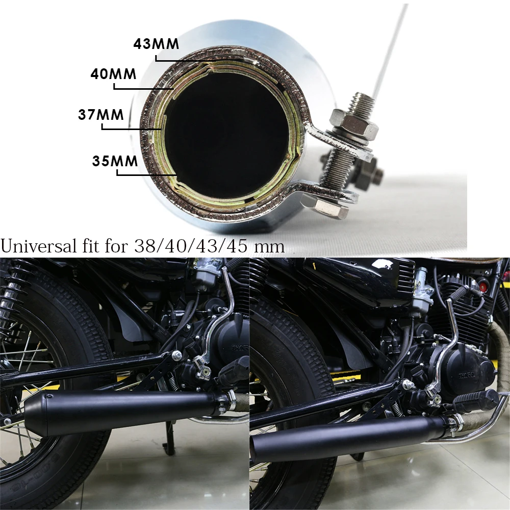 motorcycle motorbike muffler antiqued vintage fashion exhaust pipe for M800 1200 CUSTOM XL883 for Harley