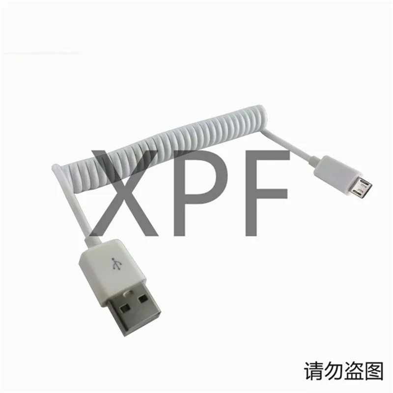 كابل قابل للسحب ، USB 2.0 ذكر إلى مايكرو USB ذكر ، مزامنة البيانات تهمة ، الربيع