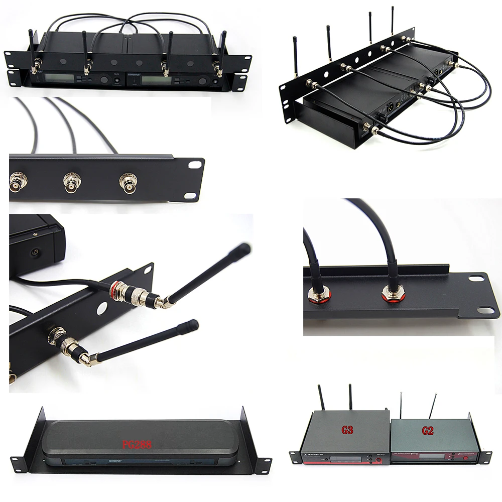1U Giá Treo, Kệ Khay Ốp Lưng, Miếng Dán Cường Lực, dây Cáp Chống Nhiễu Nối Dài Cho SLX4 288 Sennheise Ew100G2 G3 Ew135 G2 G3 Mic Không Dây