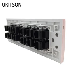 CAT5E CAT6 RJ45 Female To Female Connector 12 Plugs Extender Socket Port 118 Type Panel Outlet