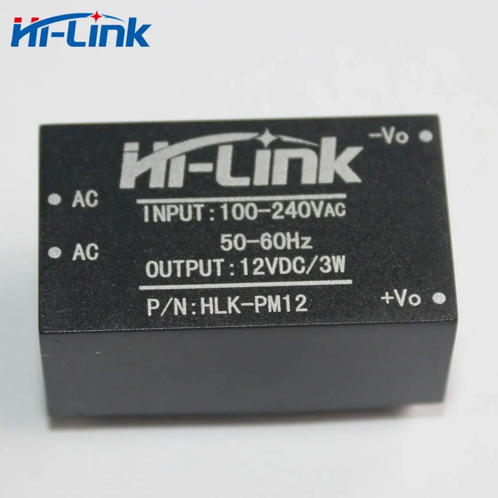 Free shipping 2 pcs/lot AC-DC 220V to 12 V 3W super compact isolated switching mini power supply module HLK-PM12