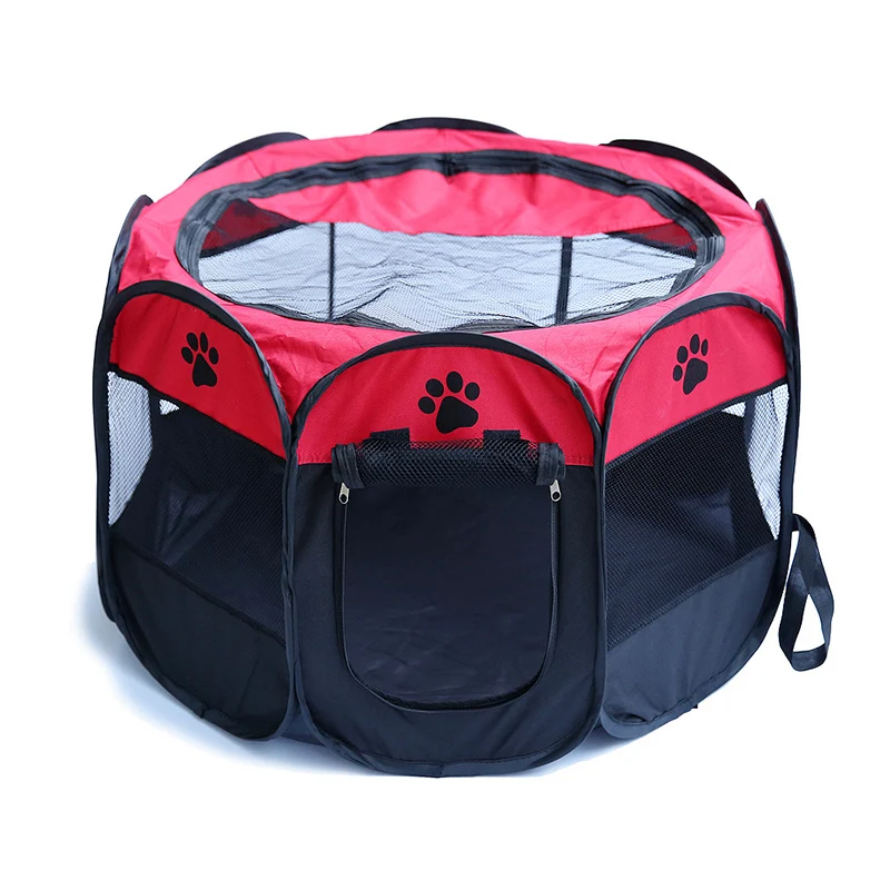 High Quality Portable Folding Dog House Pet tent Cage Dog Cat Tent Puppy Kennel Octagonal Fence outdoor Pet supplies 5 Colors