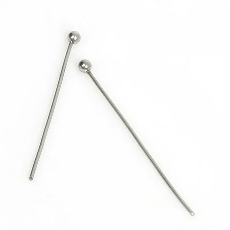 Different sizes 20mm / 25mm / 30mm Stainless Steel Head Pins 50pcs / Pack Ball Pins Jewelry Findings For Jewelry Making