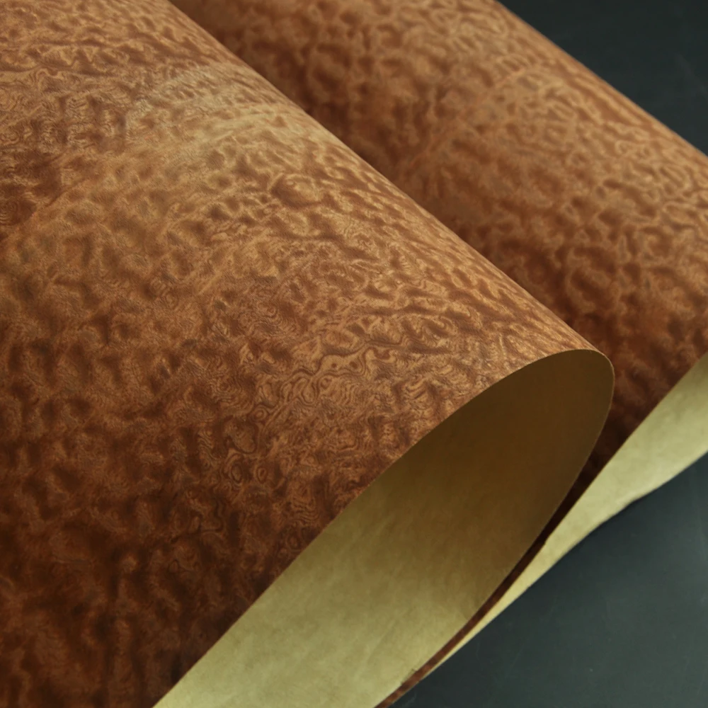 Natural Sapeli Pomelle Veneer with  Craft Paper Backer