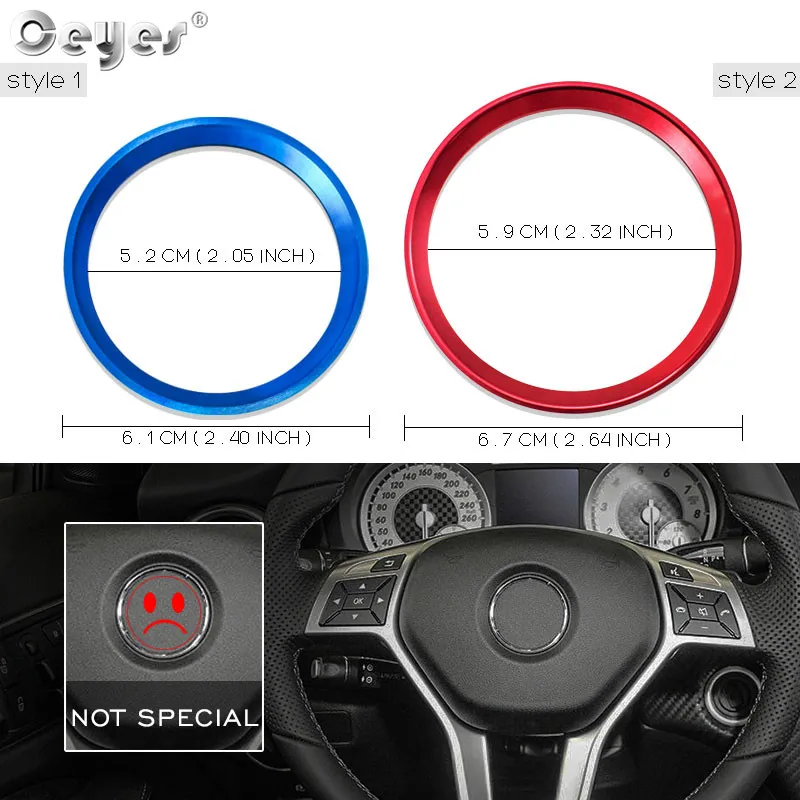 Ceyes Car Steering Wheel Ring Styling Accessories Decoration Sticker Circle Case For Mercedes Benz GLA W203 W211 W205 W204 Cover