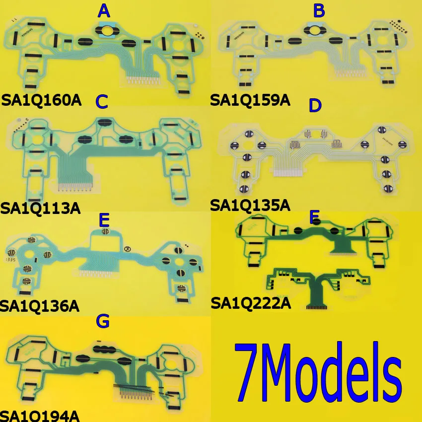 JCD 1pcs Controller Ribbon Circuit Board for PS3 Controller SA1Q135A SA1Q160A  SA1Q159A  SA1Q194A   Vibration Conductive Film