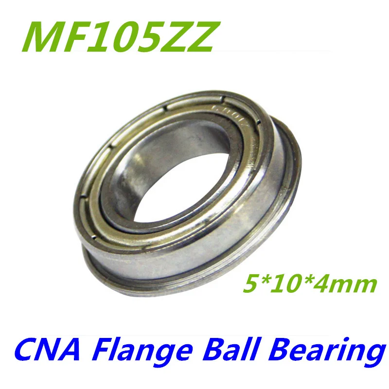 

10pcs MF105 MF105ZZ Shielded Model Flange Bearing 5*10*4mm for tool machines