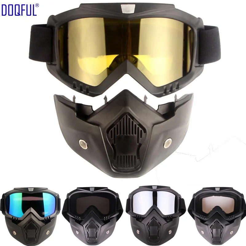 

Windproof Safety Goggles Mask Removable Dust Proof UV Protection Bicycle Motorcycle Tactical Protective Eye Glasses Face Masks