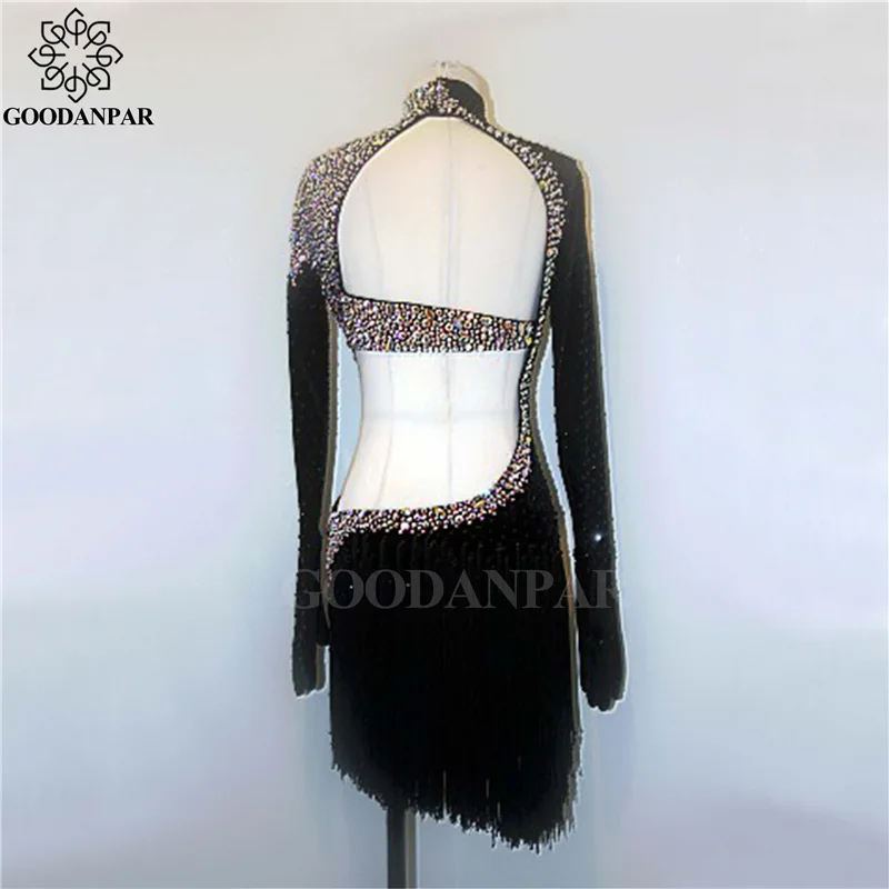 latin dance dress women black Sumba Rumba Competition Dancing Wear Adult High Quality Latin Dress modern dance costume Velvet