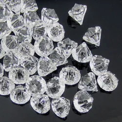 50pcs Clear acrylic diamond gems faceted beads table vase filler pirate acrylic diamond crystal in Party DIY Decorations 12.0mm