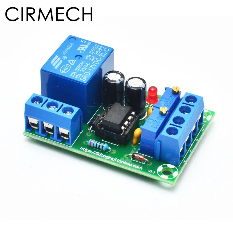 CIRMECH 12V accumulator smart controller for charger storage battery charge overshoot protector voltage monitor diy kit