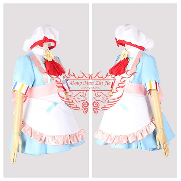 Anime Cosplay Costume Pretty Cure Precure KiraKira Blue Dress Sexy Maid Wear Full Sets Free Shipping A