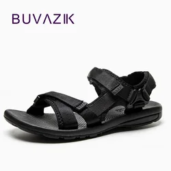 Mens Sandals Summer Men Comfortable Beach Soft Sandals Men Outdoor Shoes Fashion Casual Shoes Canvas Sandalias Hombre Flat Shoe