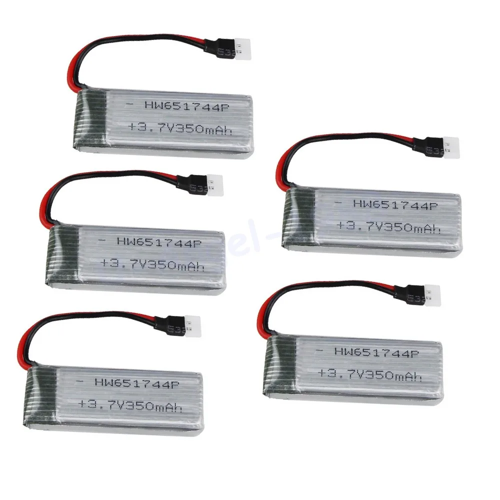 

Wholesae 5pcs/lot Rc Liop Battery 3.7V 350mAh for Syma X3 RC Quadcopter RC Helicopter Car Boat