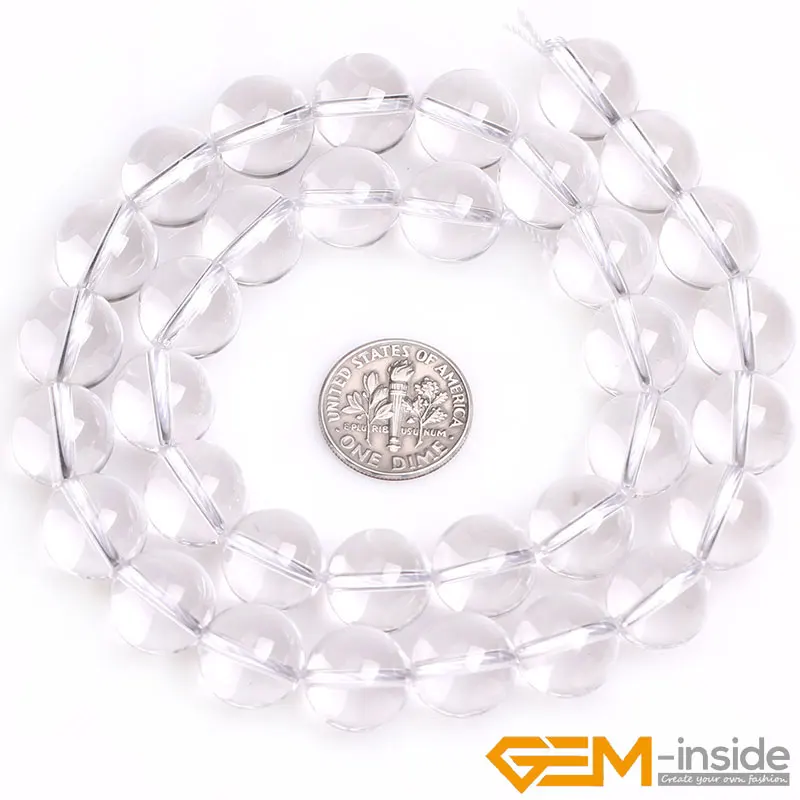 Natural Stone AAA Grade White Clear Rock Quartzs Round Beads For Jewelry Making Strand 15 Inch DIY Bracelet Jewelry Bead 6mm 8mm