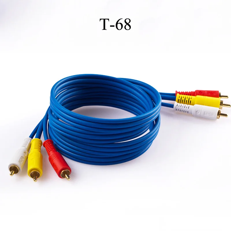 3 RCA to 3RCA Male to Male Line Audio Video AV Cable Cord Wire For DVD VCD TV 1.5 to 15M