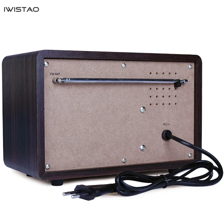 Radio FM/AM de doble banda, altavoz Retro de madera antigua, Retro, para escritorio, para el hogar