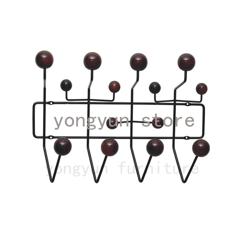 Walnut ball black frame modern home as typical fashion candy Minimalist Modern Hang It All coat rack hook coat hangers