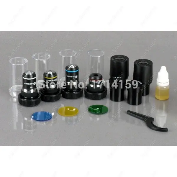 AmScope T340 시리즈 삼안 복합 현미경 40X-2000X+ 3W LED, 3D 기계식 스테이지 및 10MP USB 2.0 카메라