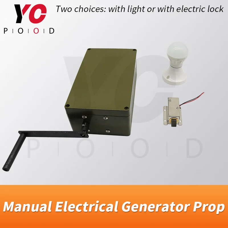 YOPOOD Manual Electrical Generator Prop keep rotating the generator handle to light on the bulb or open the electric lock supply