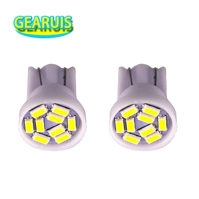 50pcs car lamp T10 9 smd 3014 Led W5w 194 40MA Lampada Light 168 car parking Bulb rear lights auto Dashboard Indicator Lamp 12V