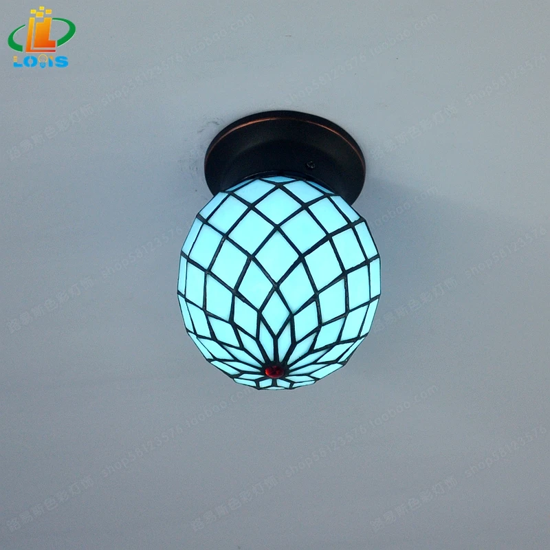 The New American Creative Pineapple Ceiling Lamp Corridor Balcony Personality European Household Restaurant Window Aisle Lights