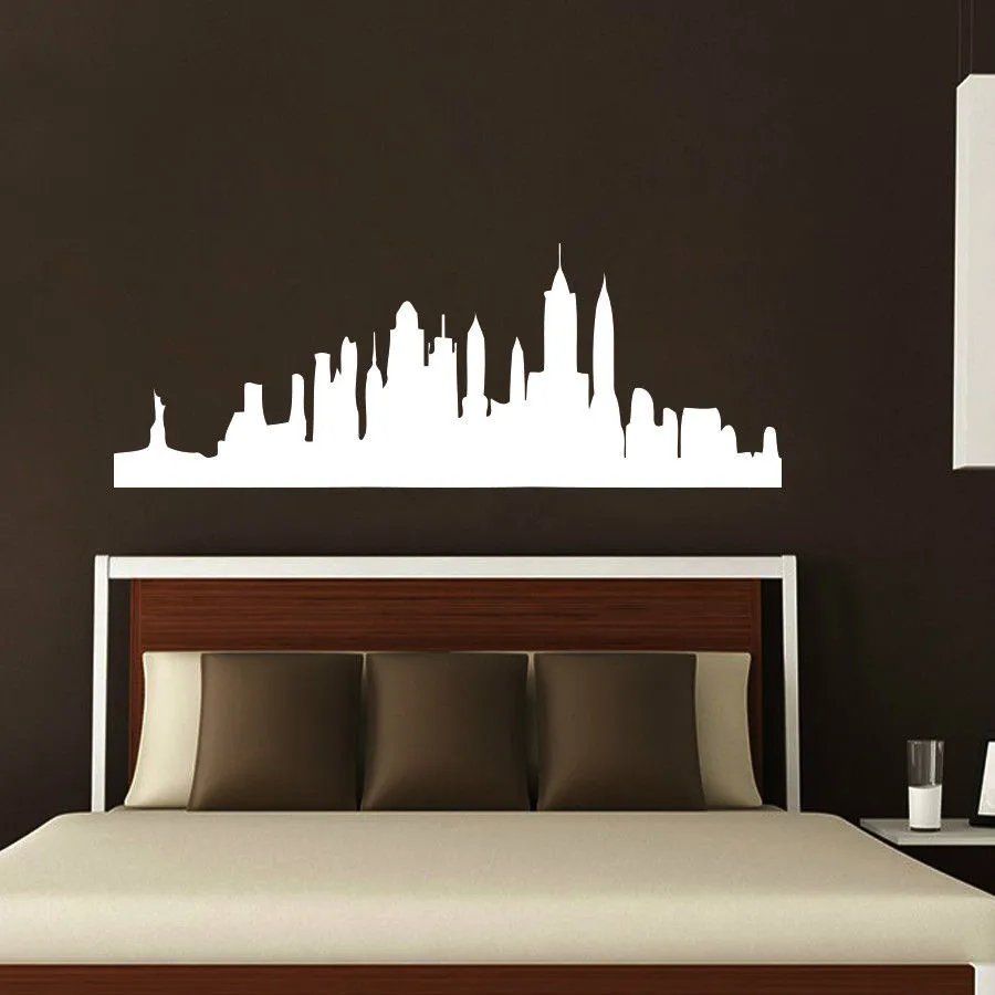 Size 15inX40in WALL DECALS NEW YORK CITY DECAL VINYL STICKER HOME DECOR BEDROOM INTERIOR