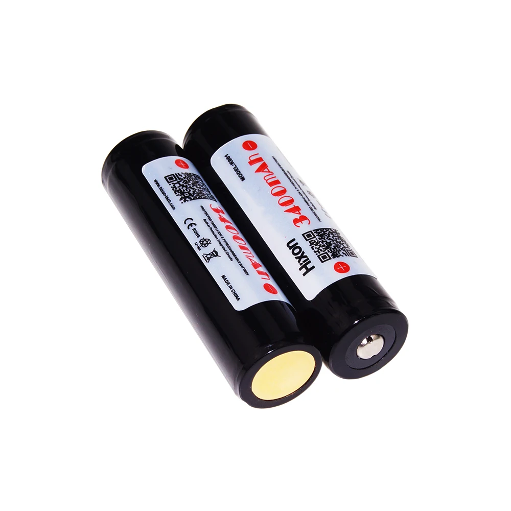 4pc 18650 3400mAh Li Ion Protected Rechargeable Battery With Original Sanyo Cell For Olight M22 M3X S20 A02 NiteCore Flashlights