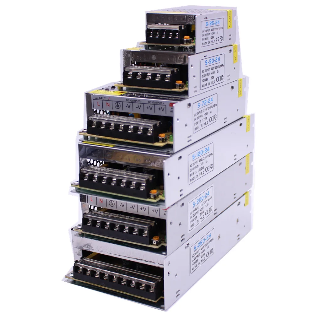 

5V 2A/3A/4A/5A/8A/10A/12A/20A/30A/40A/60A Switch LED Power Supply Transformers WS2812B WS2801 SK6812 SK9822 APA102 LED Strip