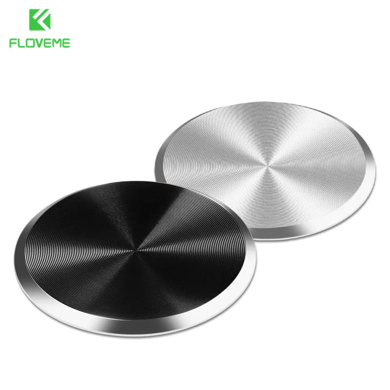 FLOVEME-disco magnético para soporte de teléfono para coche, placa de Metal Universal con lámina de hierro, para montaje magnético