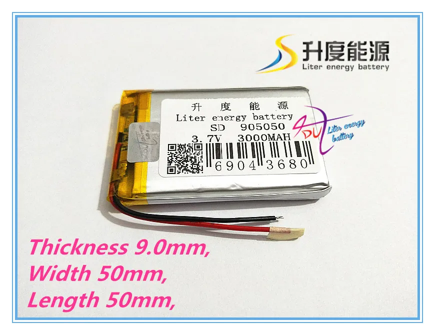 3.7V-3000mah/905050 polymer battery Projector Camcorder Battery