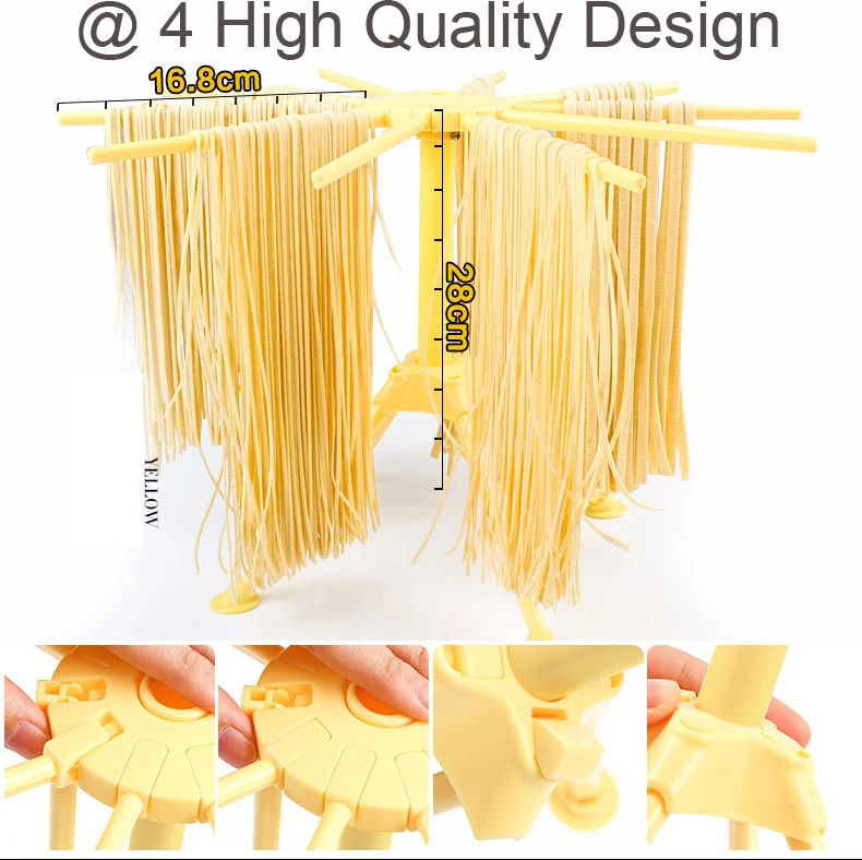 10 Arms Pasta Drying Rack and Spaghetti Pasta Maker with Stand , Househould Noodle Dryer Shelf Kitchen Tools Small Machine