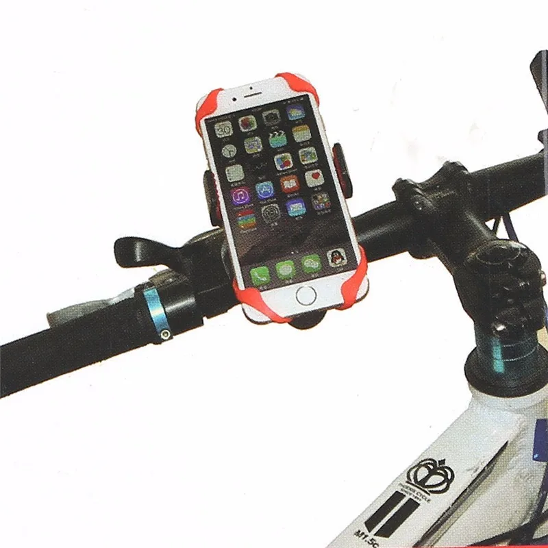 Universal Bike Bicycle Motorcycle Handlebar Mount Holder Phone Holder with Silicone Support Band for Iphone and Andriod Phone