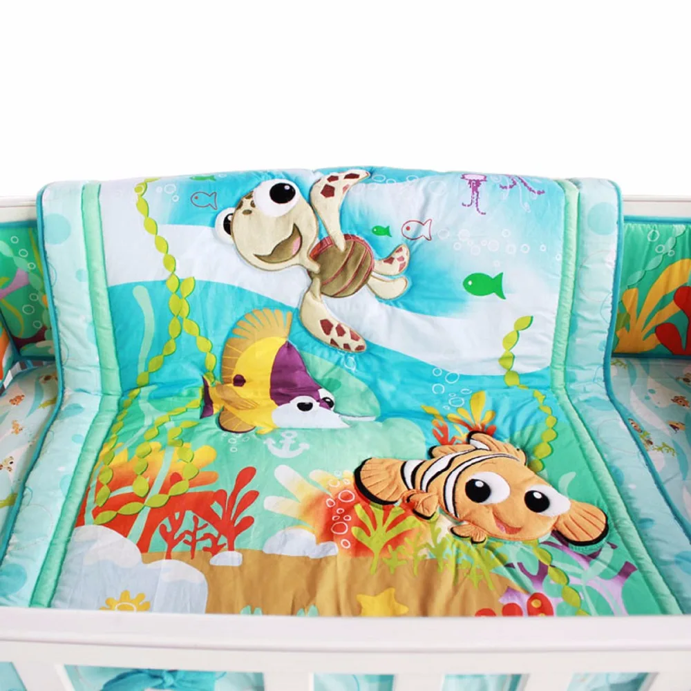 Baby Bedding Set Comforter  Sheets Bed Skirt Bumper Nursing Bed Baby Bedding Cartoon Pattern