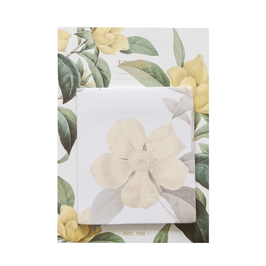 30 Sheet Vintage Flower Memo Pad Staionery Planner Paper Stickers Plants Sticky Notes DIY Scrapbooking Diary Album Decor