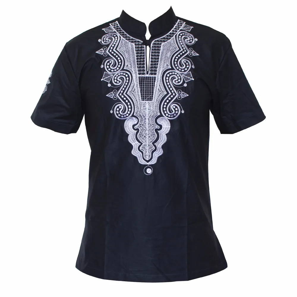 Dashikiage 5 Colors African Fashion Men/women Unique Embroidery Design Causal T-shirt Cool Outfit Tops High Quality