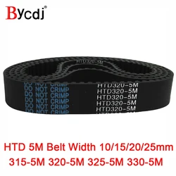 Arc HTD 5M Timing belt C=315/320/325/330 width10/15/20/25mm Teeth 63 64 65 66 HTD5M synchronous Belt 315-5M 320-5M 325-5M 330-5