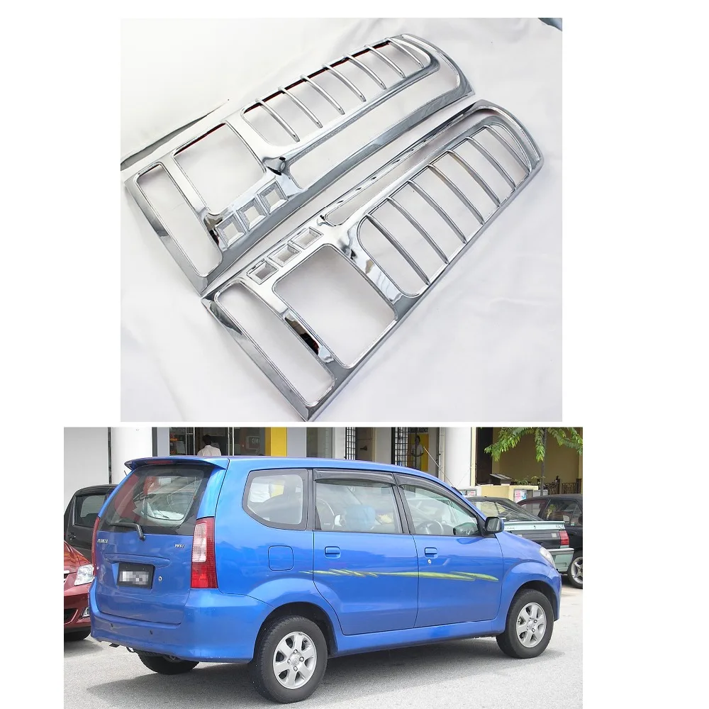 

For Toyota F600 Avanza 2003 2004 2005 2006 ABS Chrome accessories plated Rear Light Lamp Cover Trim Tail Light Cover 2pcs