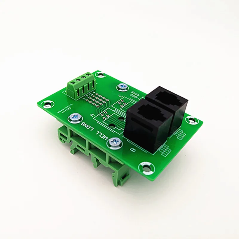 2PCS/Lot RJ9 4P4C  Right Angle Jack 2-Way Buss Breakout Board, Terminal Block, Connector.