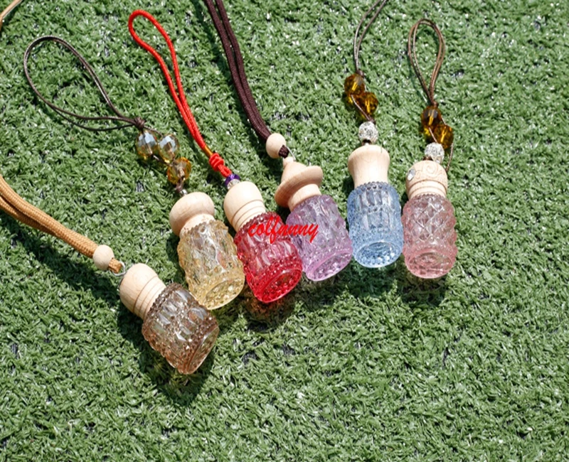 

300pcs Car perfume pendant Car ornaments Decoratiion Car Interior Home Decoration Fragrant Perfume Essential Oil Bottle FXS12