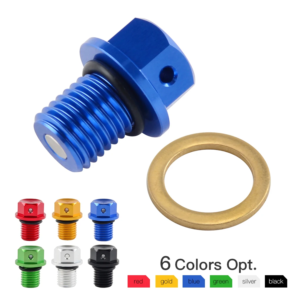 M12xP1.5 Magnetic Oil Drain Plug Bolt Screw For Yamaha YZF-R3 YZF-R25 MT-03 MT-25 YZ250 YZ250X XT250X WR250R WR250X Serow 250