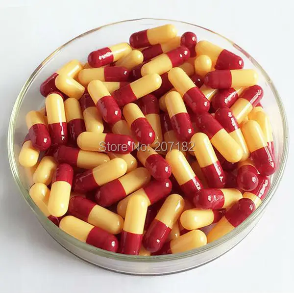 

(10,000pcs/pack) Size 1 Purple Red/Golden Yellow Color Getain Hollow Capsule, 1# Empty Capsule---Joined and Separated Available