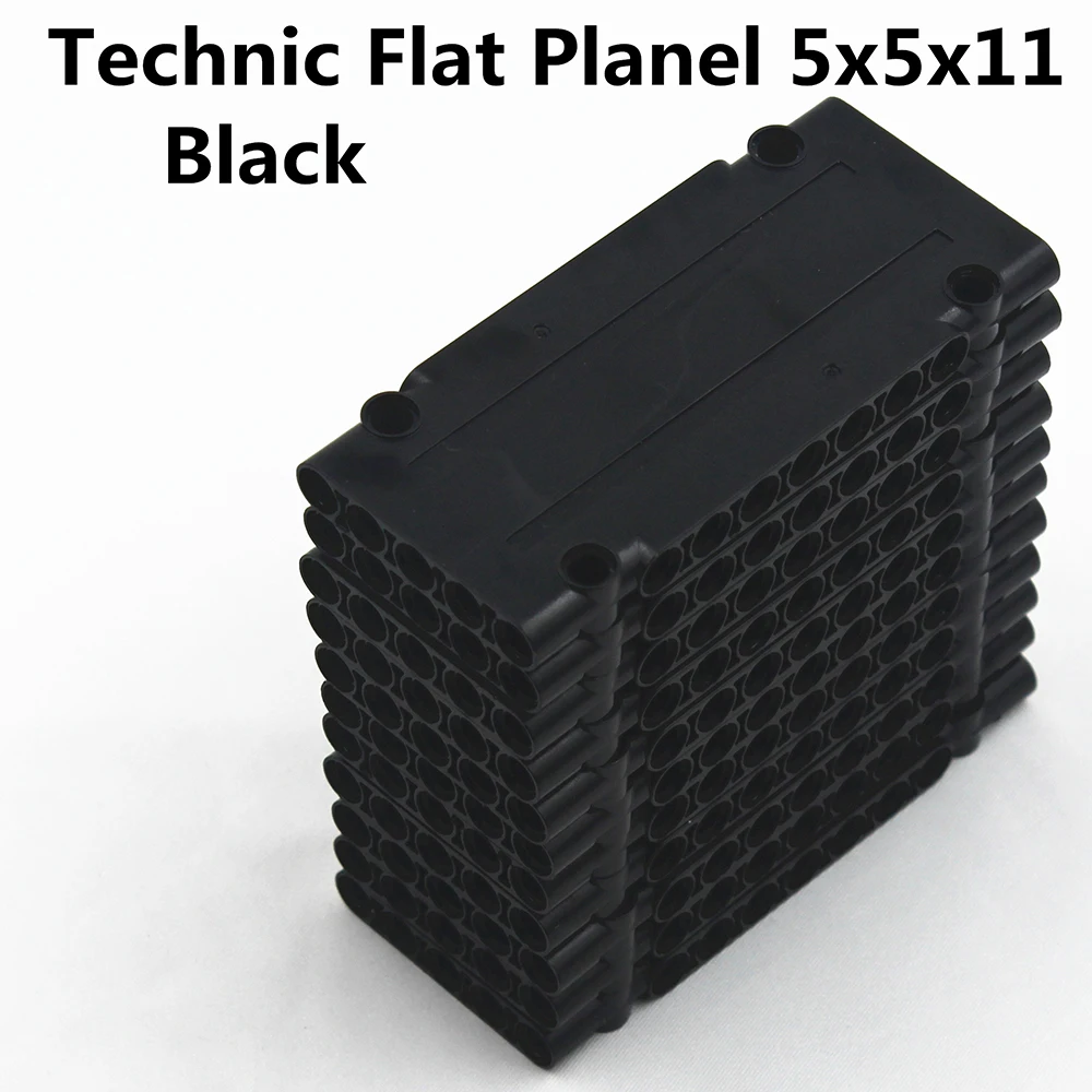 MOC Building Blocks Self-Locking Brick Technical Parts 10Pcs Technical Flat Planel 5x5x11 Compatible With Lego 64782 for Boy toy