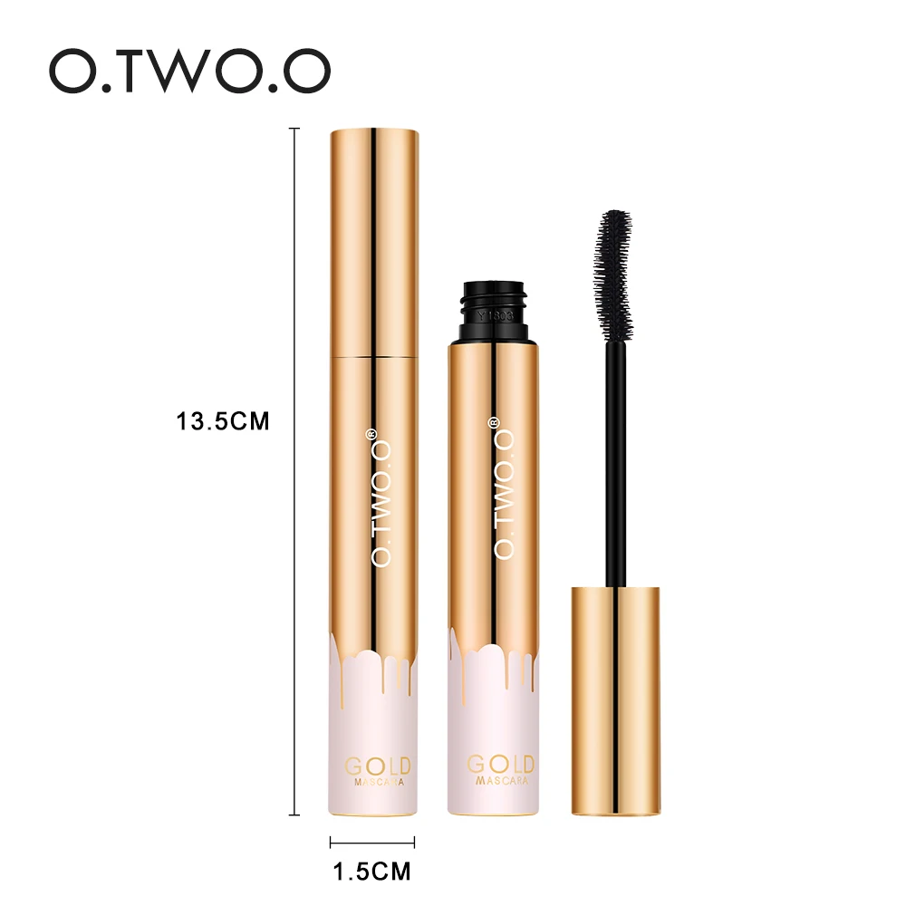 O.TWO.O 12 pièces/ensemble Mascara 3D allongement des cils noirs Extension des cils cils cils brosse couleur or Mascara Kit de maquillage